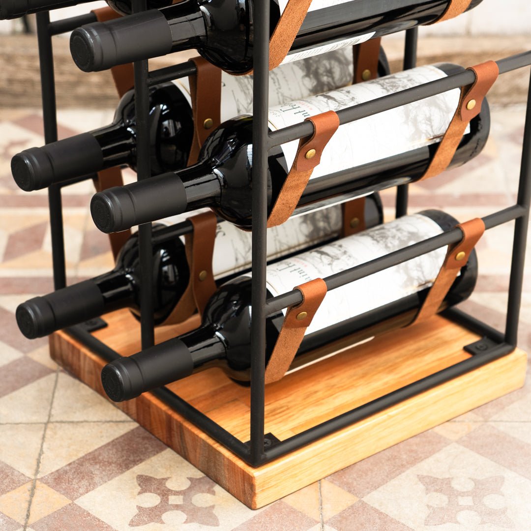 Leather and Iron Wine RackGaucholife