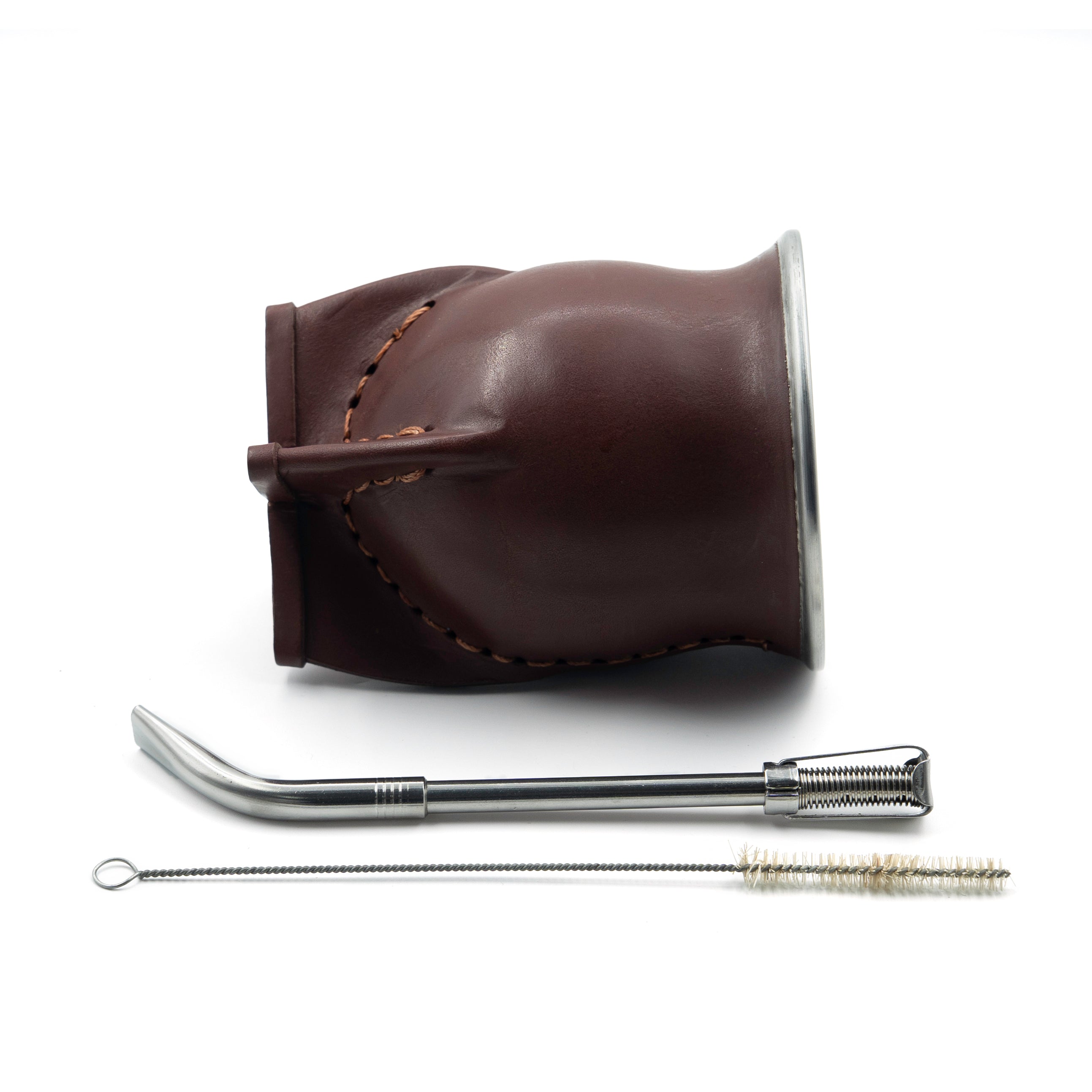 Leather Camionero Inox Cup Brown