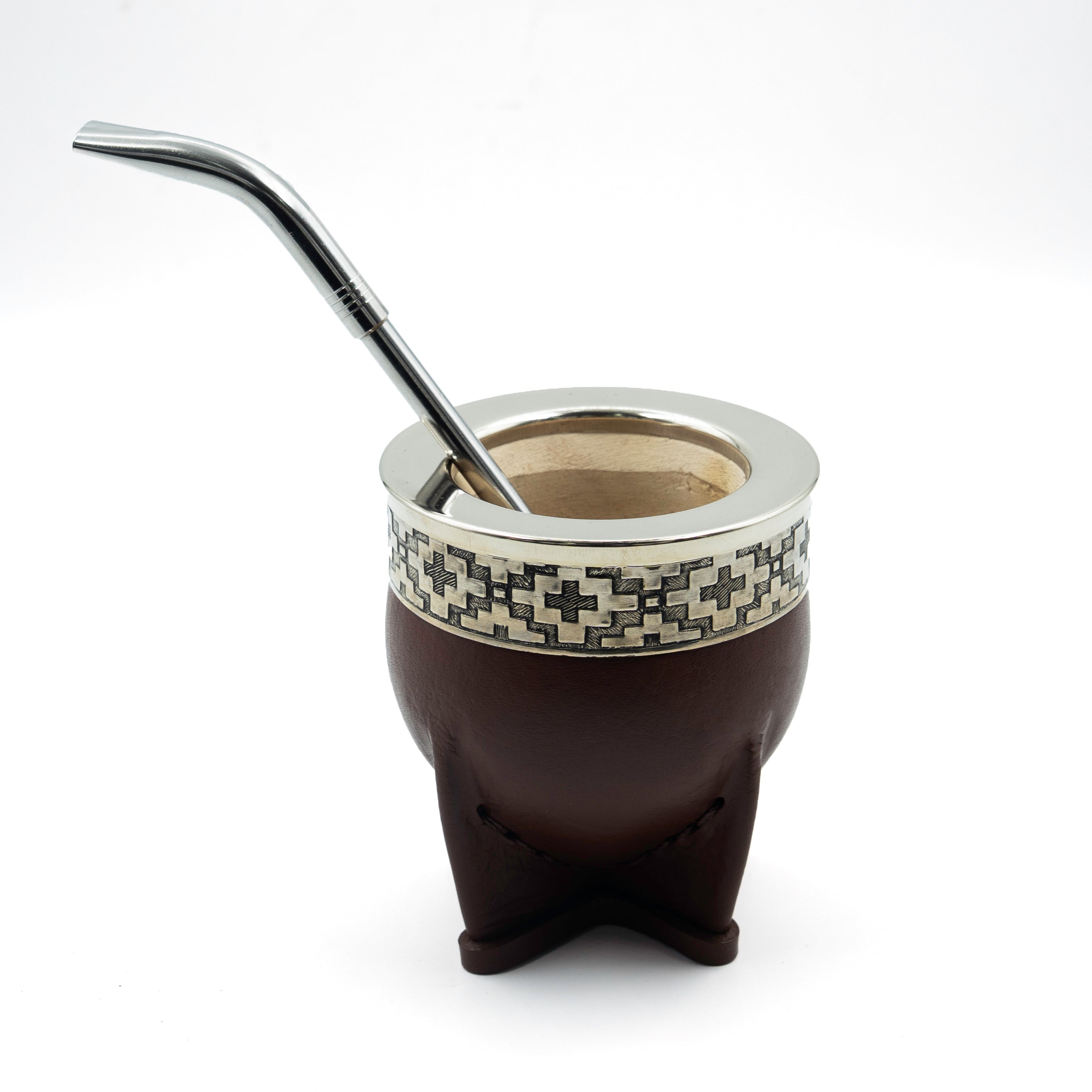 Imperial Mate Gourd with Guarda Pampa Detail Brown