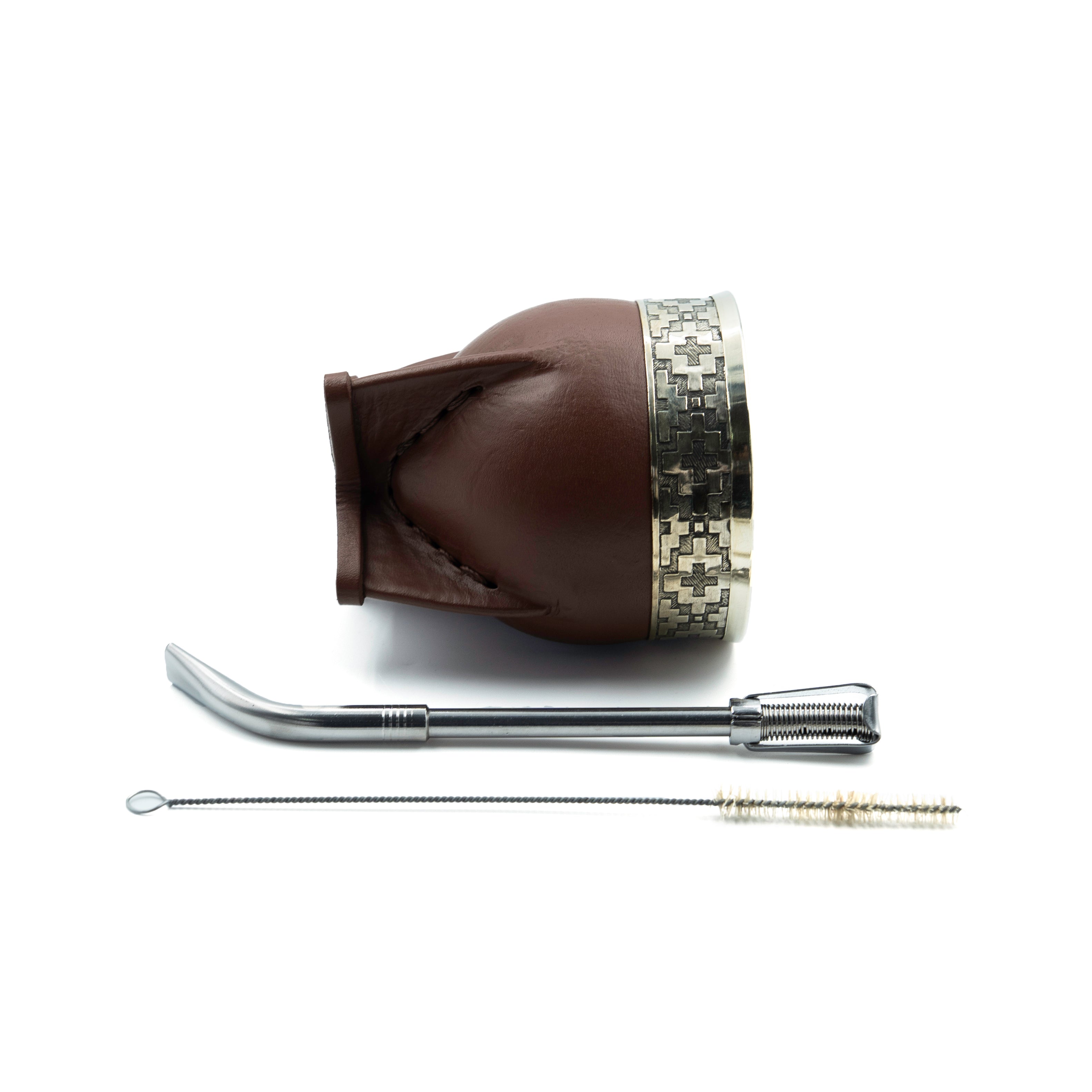 Imperial Mate Gourd with Guarda Pampa Detail Brown