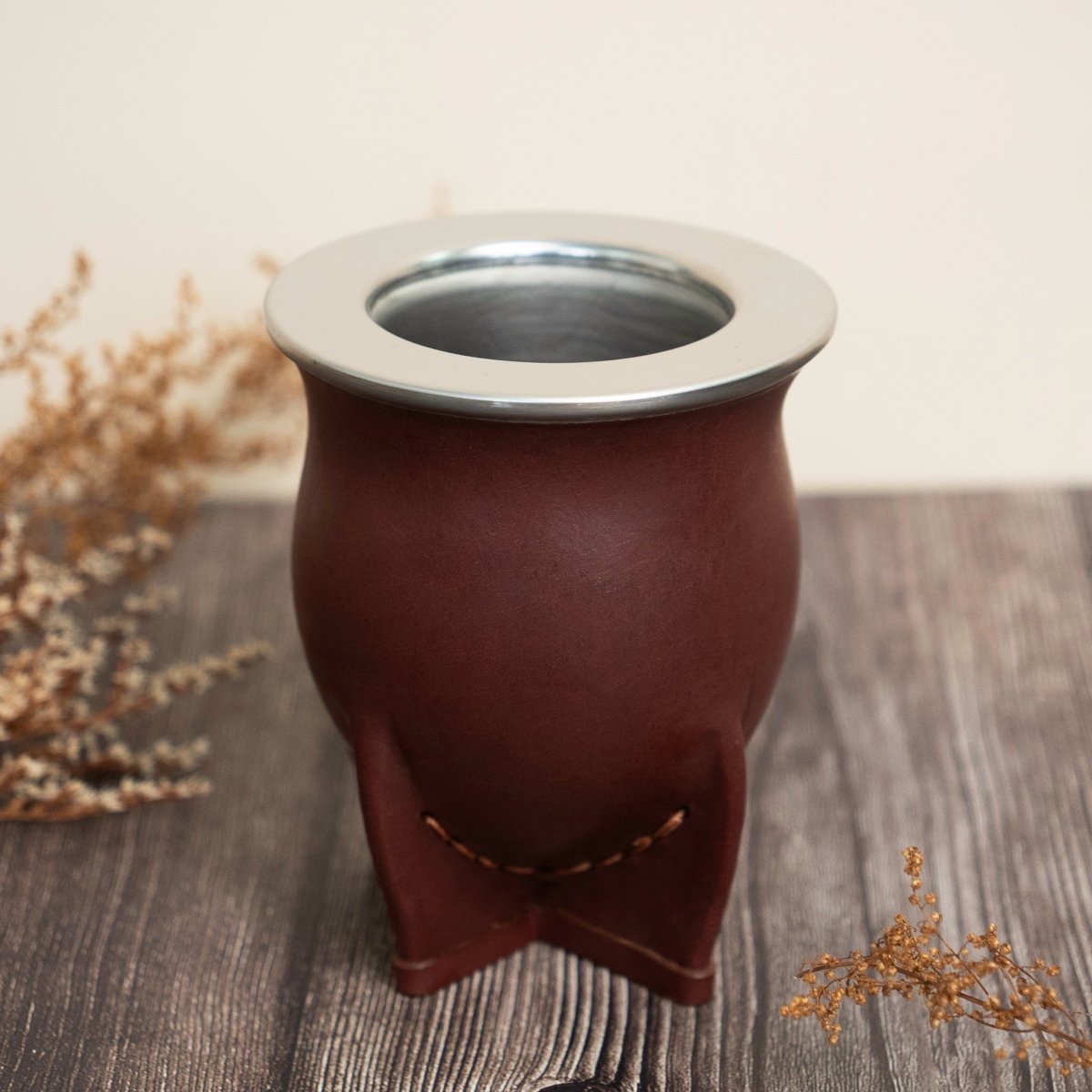 Leather Camionero Inox Cup BrownGaucholife