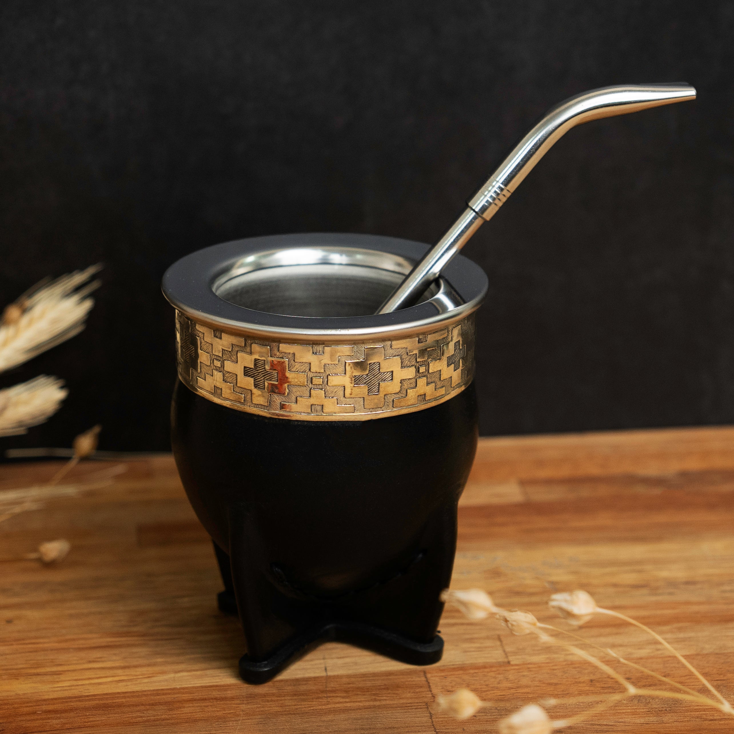 Mate de calabaza con alpaca