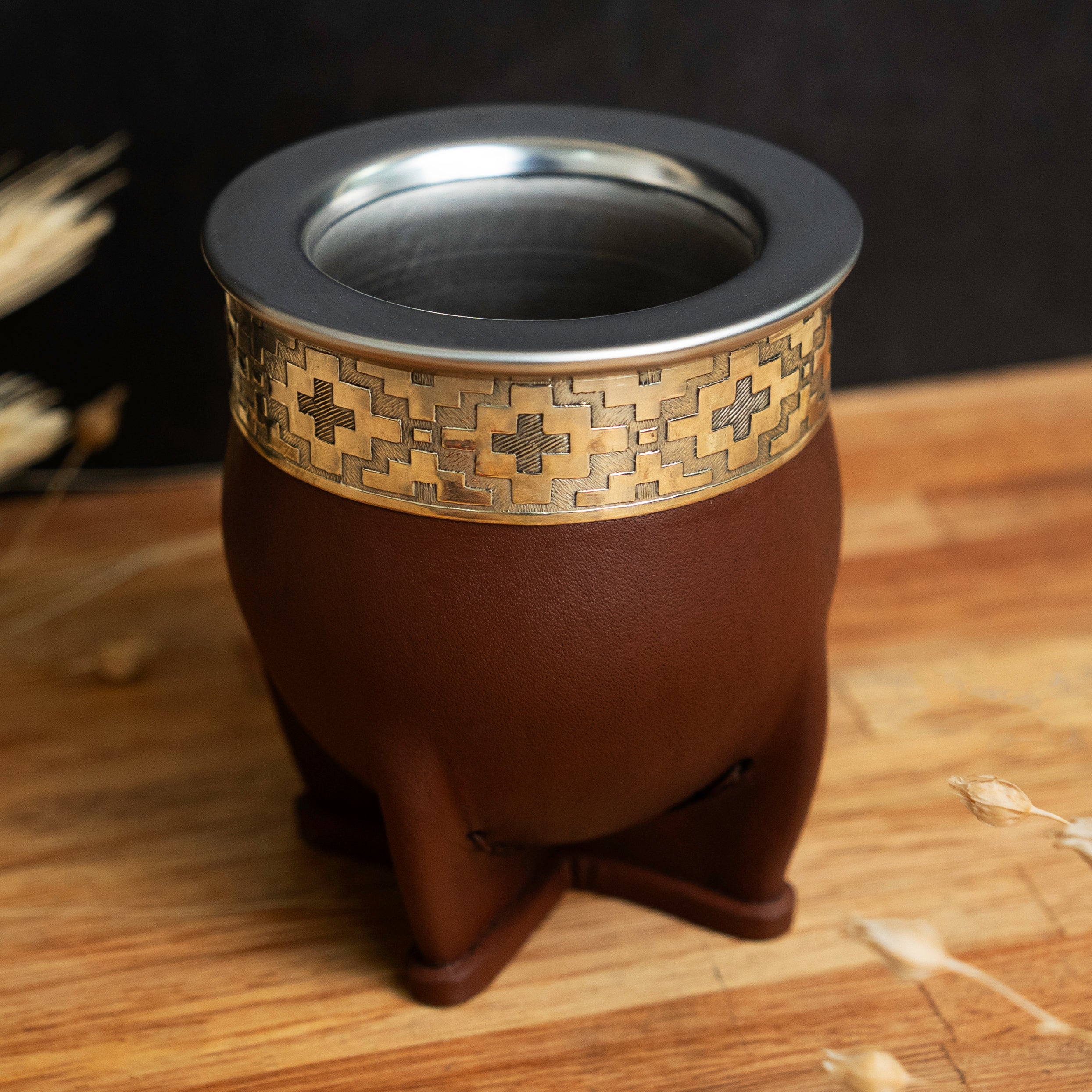 Mate de calabaza con alpaca