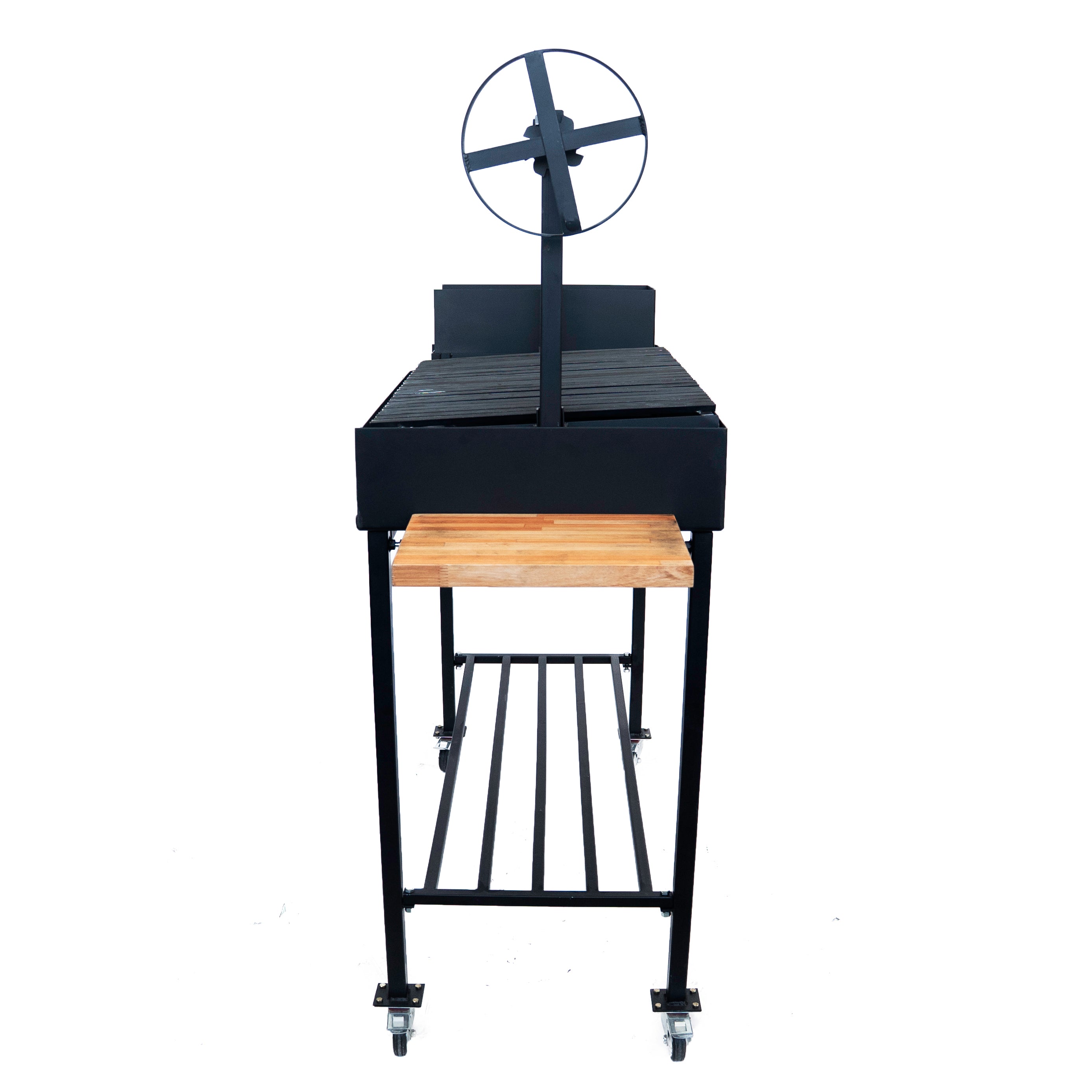 Premium Santa Maria Grill with V-Shaped Grates and Cart