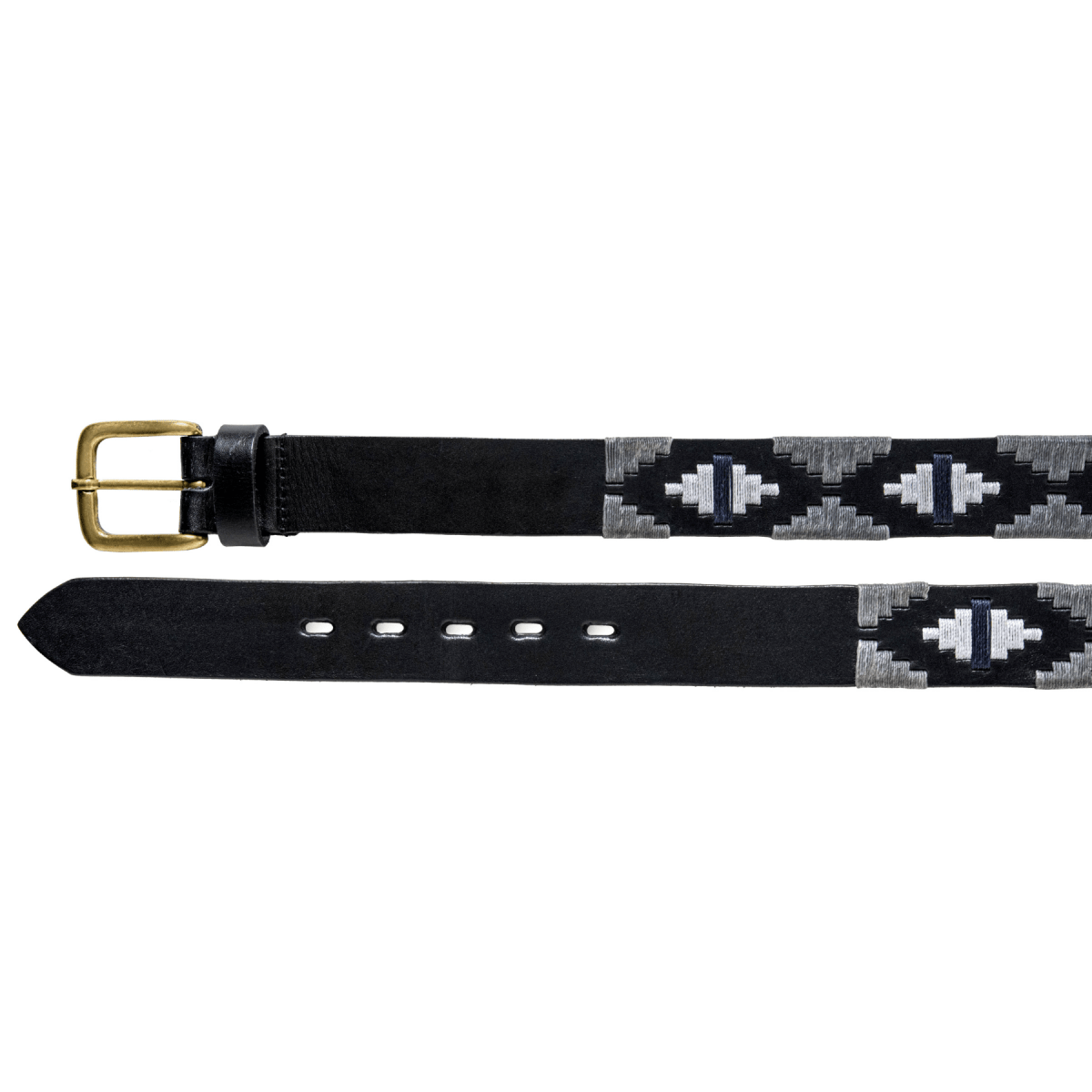 Embroidered Belt (Black/Gray)30Gaucholife