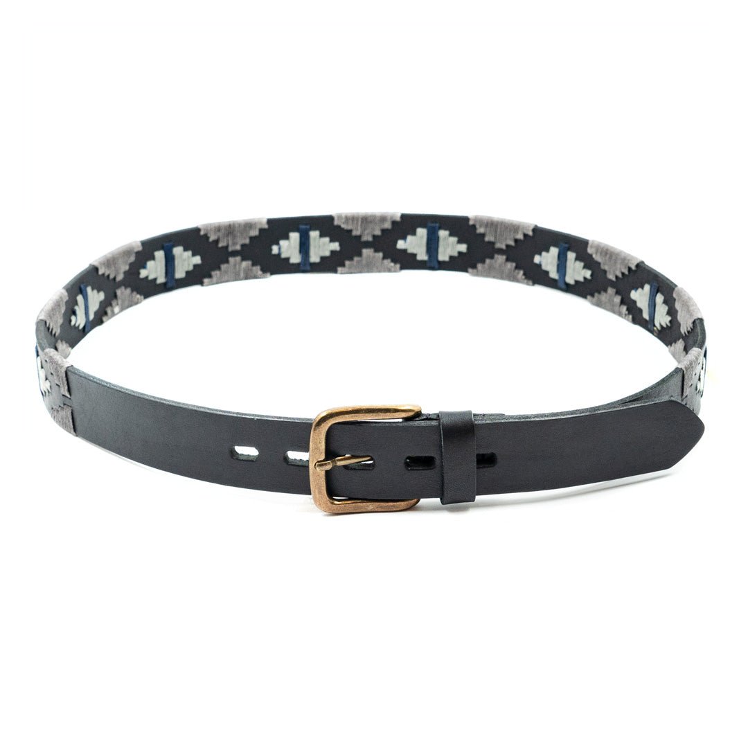 Embroidered Belt (Black/Gray)30Gaucholife