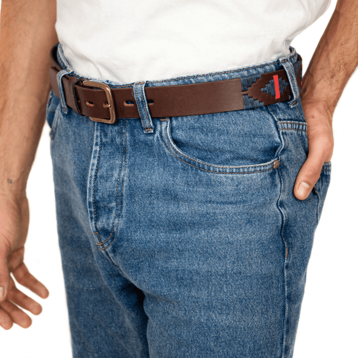 Embroidered Belt (Blue/Red)30Gaucholife
