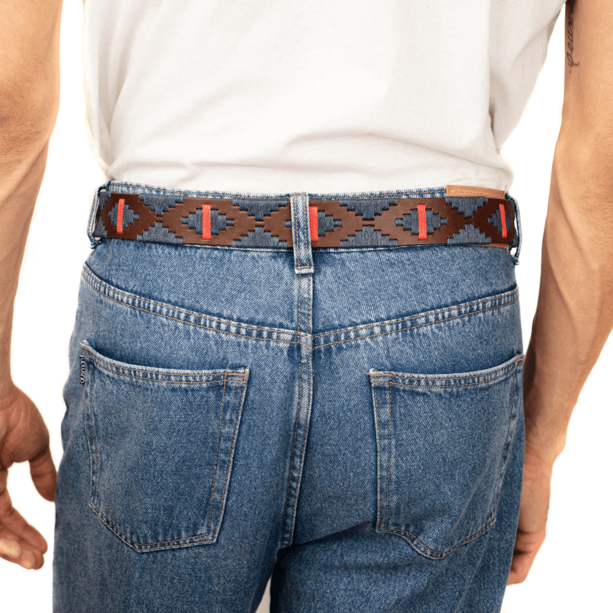 Embroidered Belt (Blue/Red)30Gaucholife