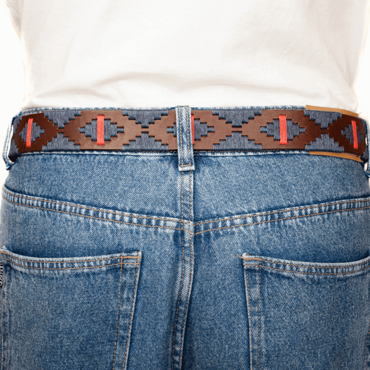 Embroidered Belt (Blue/Red)30Gaucholife