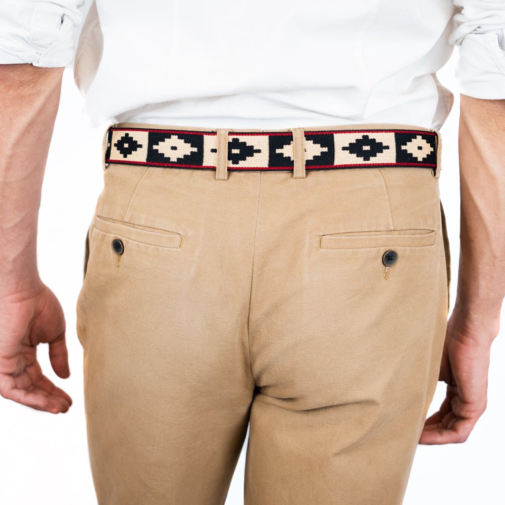 Guarda Pampas Woven Belt (Beige/Black)30Gaucholife