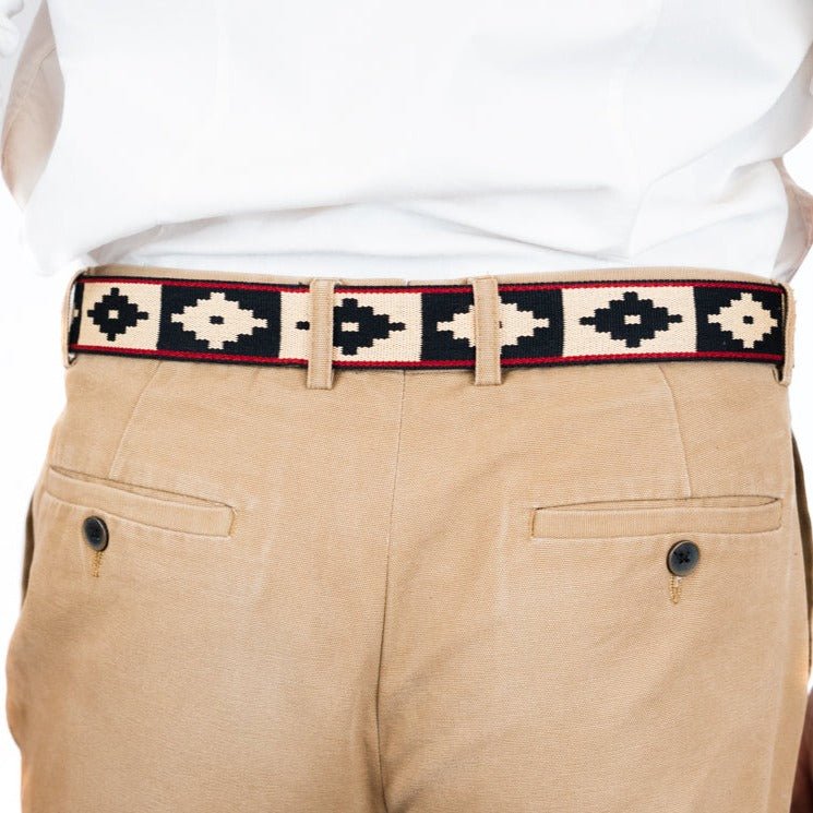Guarda Pampas Woven Belt (Beige/Black)30Gaucholife