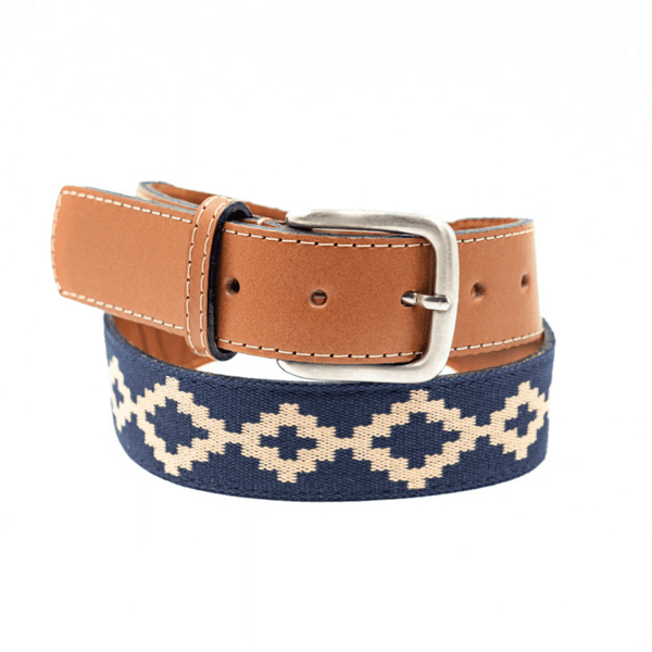 Cinturón con tejido Guarda Pampa (Azul)