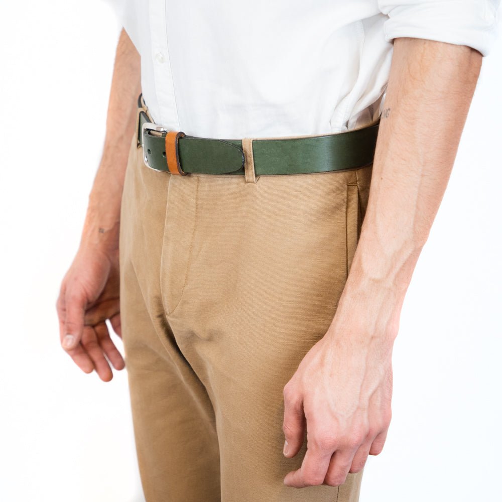 Vegetable - Tanned Leather Polo Belt (Green)30Gaucholife