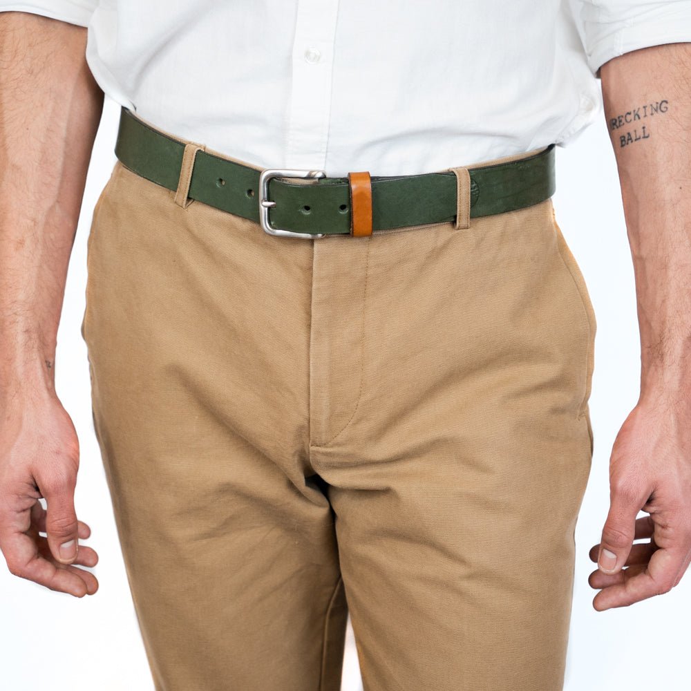 Vegetable - Tanned Leather Polo Belt (Green)30Gaucholife