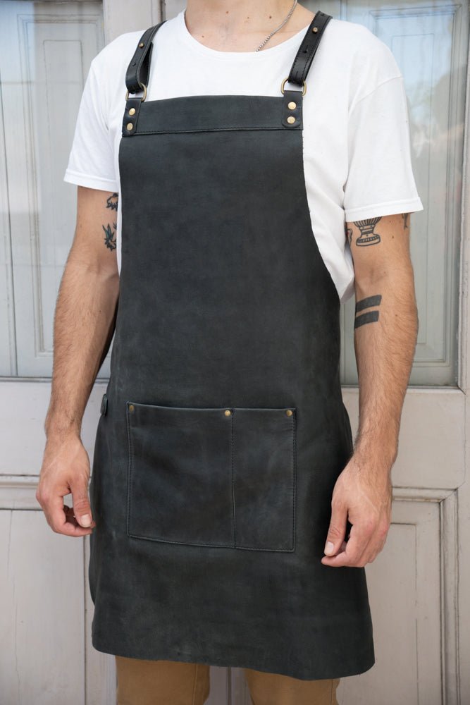 Personalized Leather ApronBlackGaucholife