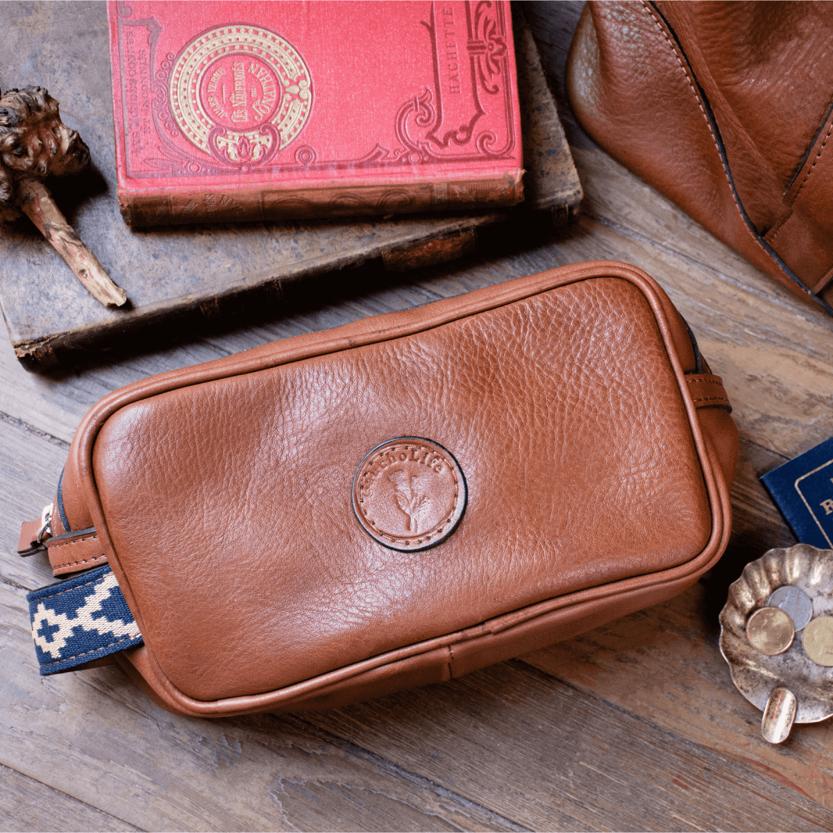 Toiletry Leather BagBrownGaucholife