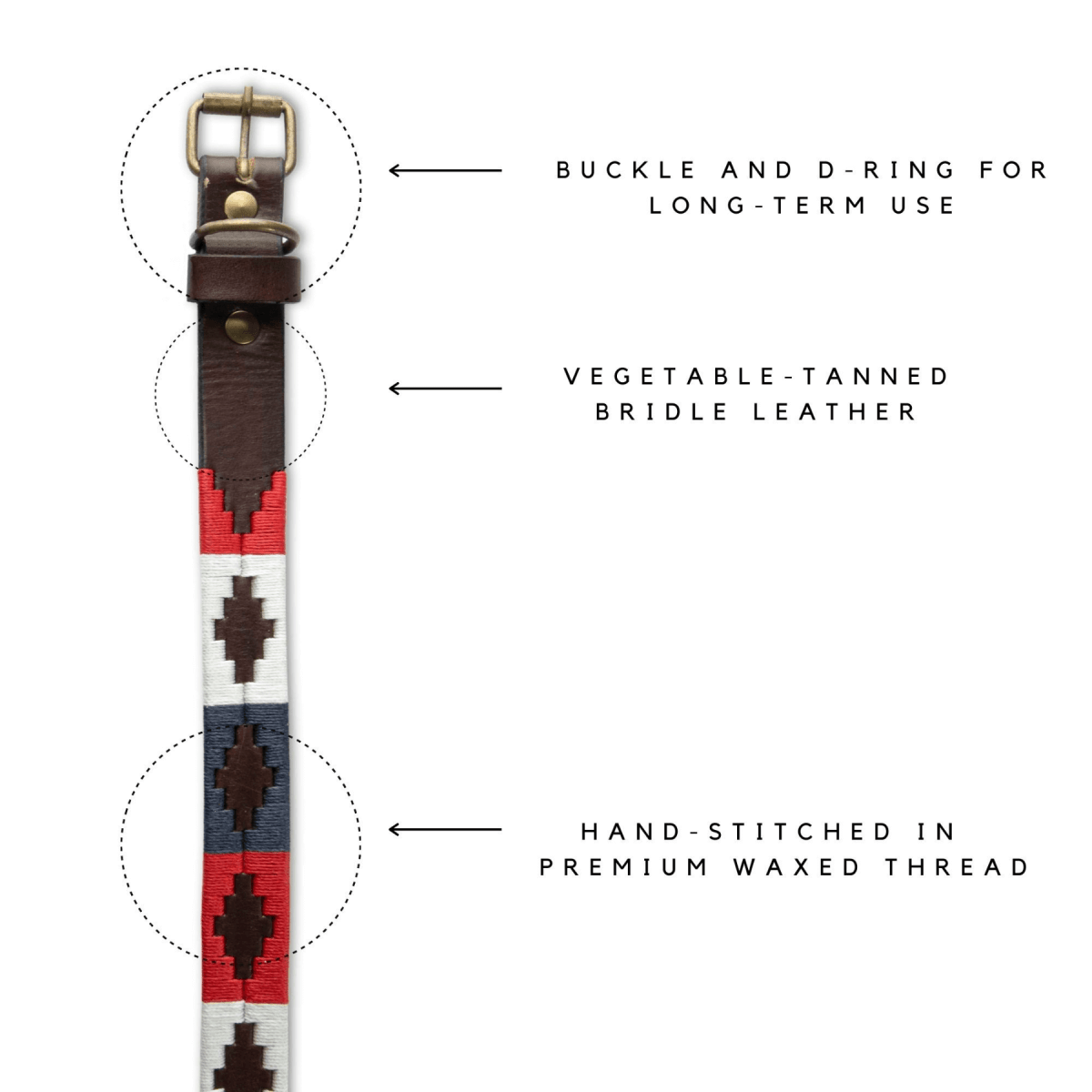 Embroidered Leather Dog Collar (Ceibo)XSGaucholife