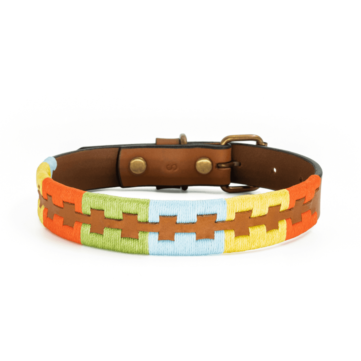 Embroidered Leather Dog Collar (Summer)X SmallGaucholife