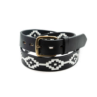 Cinturón bordado (negro/blanco)