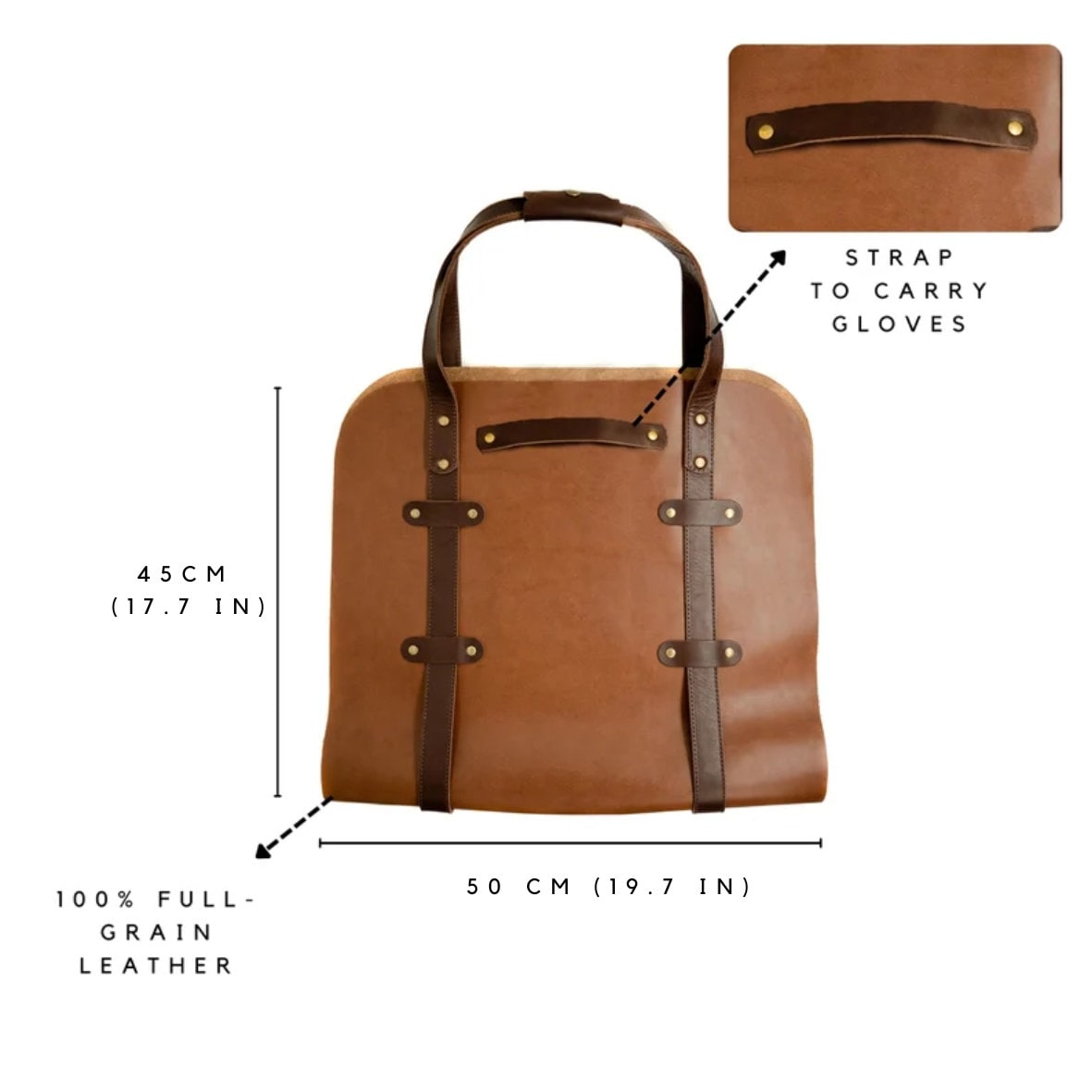 Log Carrier with Iron SupportBrownGaucholife