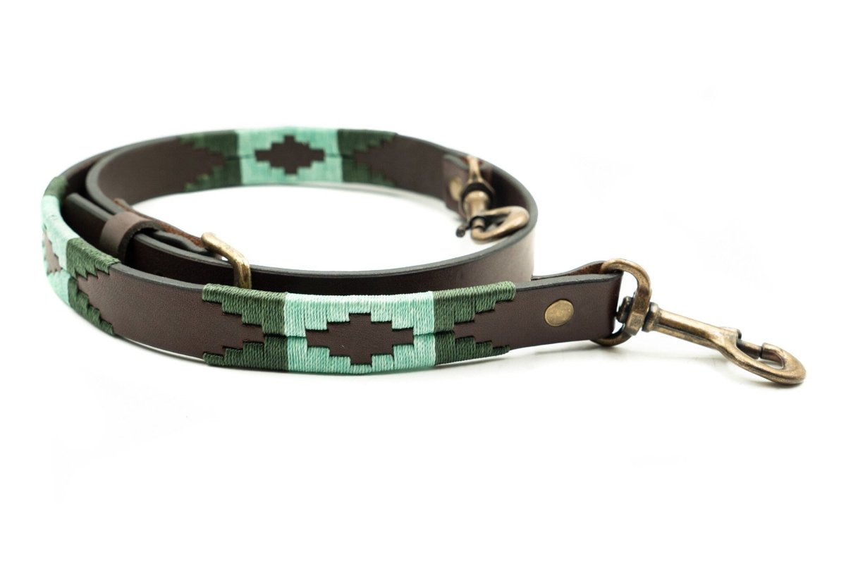 Leather Crossbody Embroidered Bag StrapGREENGaucholife