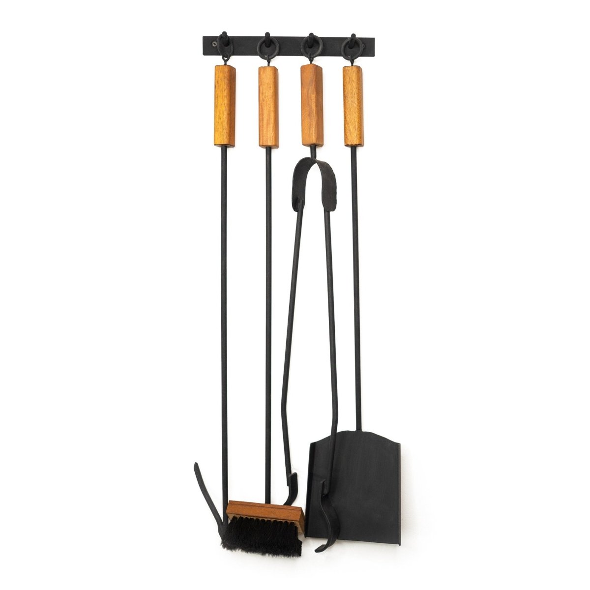 Fireplace BBQ Tools Set Fire Poker Tongs Brush Shovel And Stand | Blacksmith MadeHangGaucholife