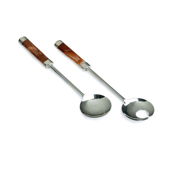 Cubiertos para ensalada de ónix