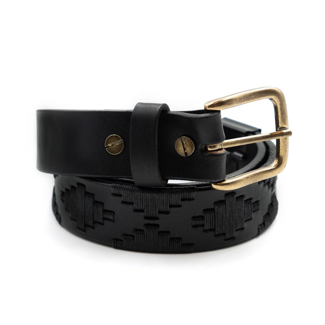 Interchangeable Buckle Embroidered Leather Belt32Gaucholife