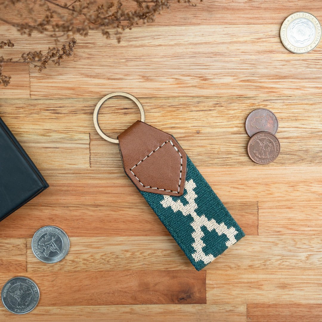 Guarda Pampas Leather Keychain (Green)Gaucholife