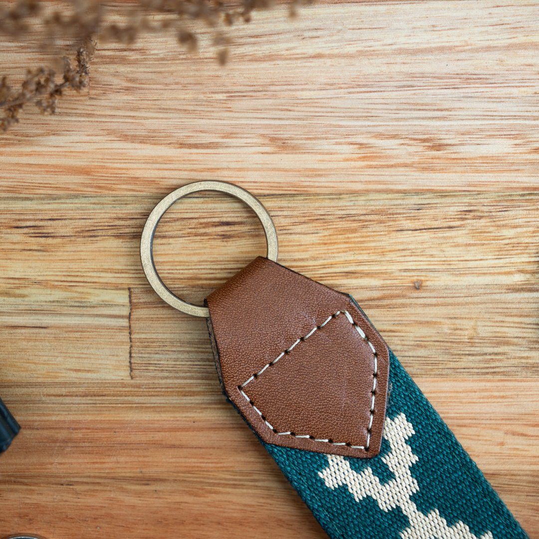Guarda Pampas Leather Keychain (Green)Gaucholife