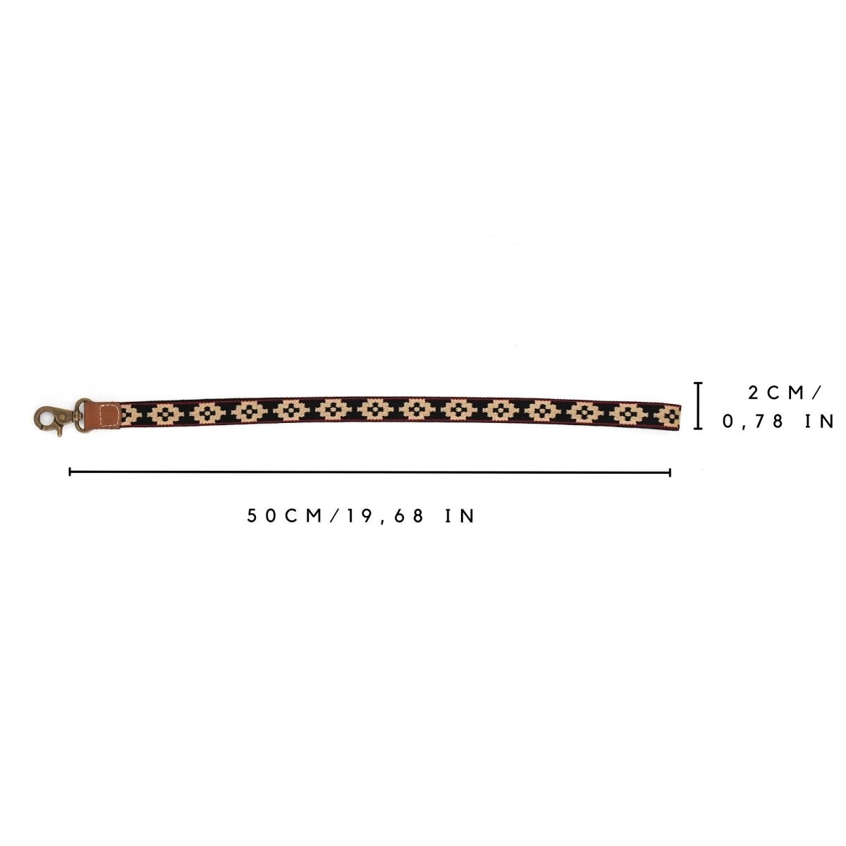 Leather Necklace Lanyard (Black/Tan)Gaucholife