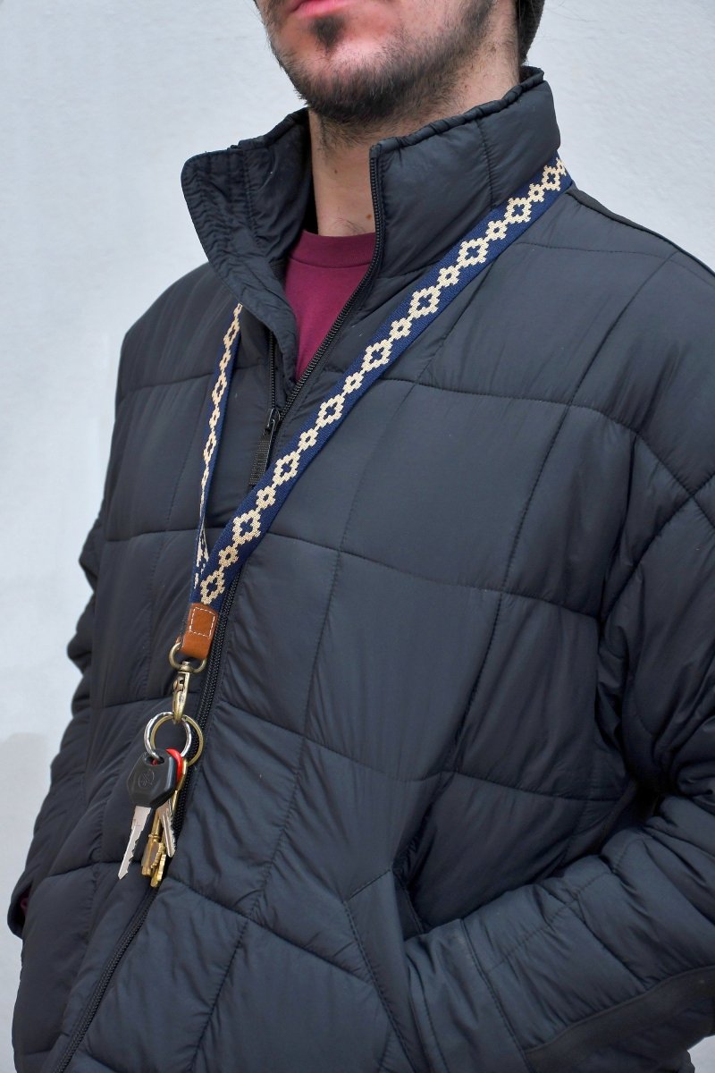 Leather Necklace Lanyard (Blue)Gaucholife