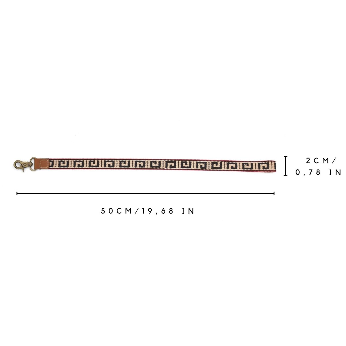 Leather Necklace Lanyard (Greek Black)Gaucholife