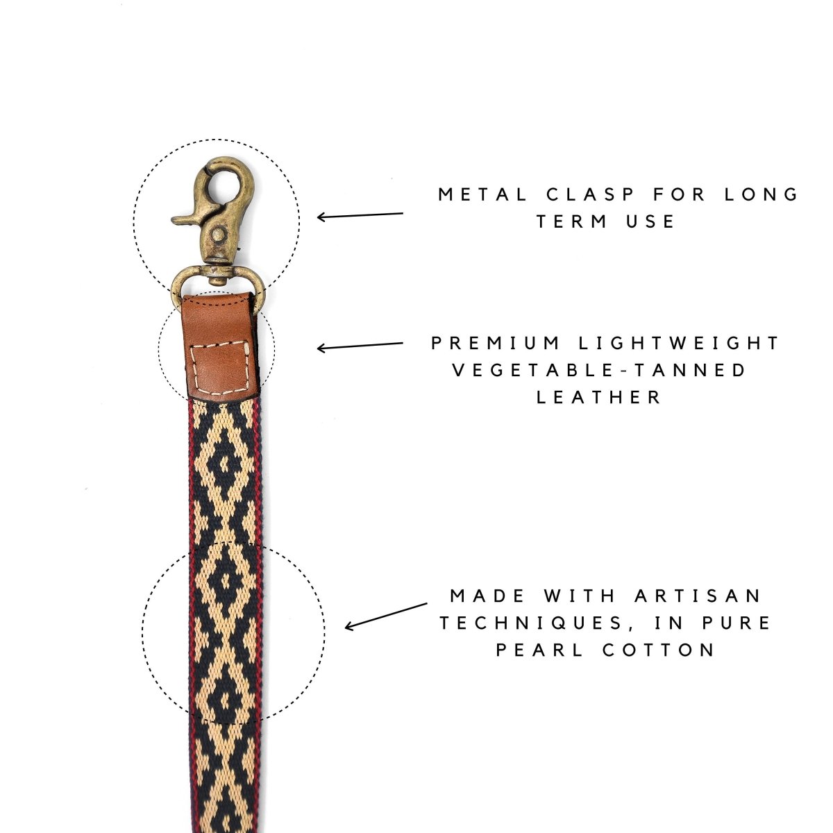 Leather Necklace Lanyard (Pampa Blue)Gaucholife