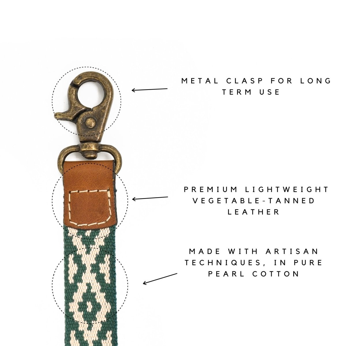 Leather Necklace Lanyard (Pampa Green)Gaucholife