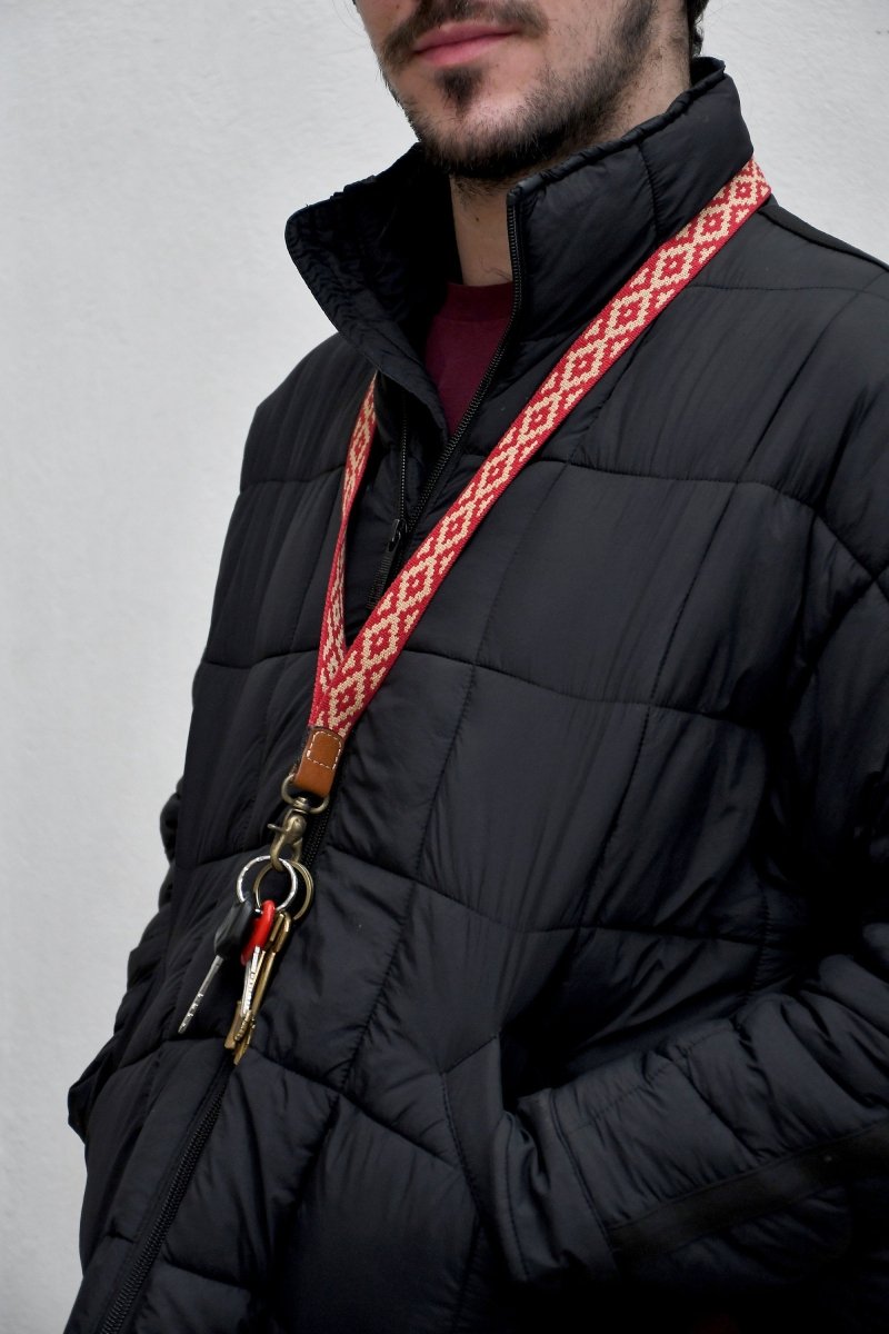 Leather Necklace Lanyard (Pampa Red)Gaucholife