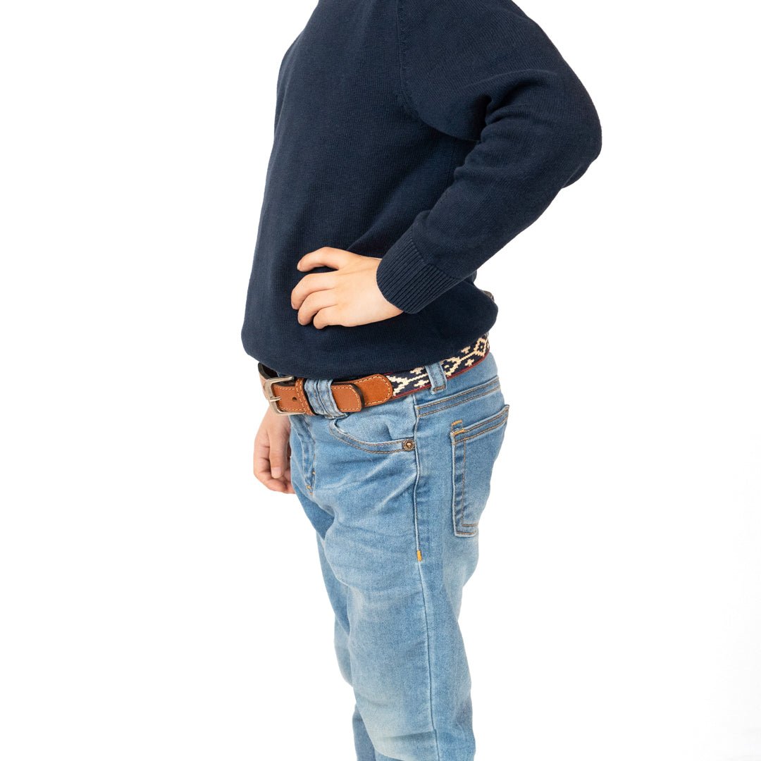 Kids Guarda Pampa Woven Polo Belt (Blue/Red)XSGaucholife