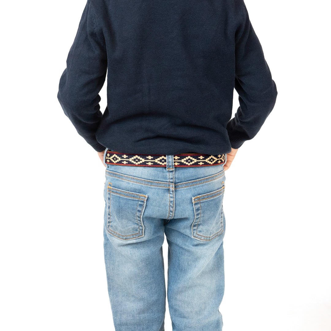 Kids Guarda Pampa Woven Polo Belt (Blue/Red)XSGaucholife