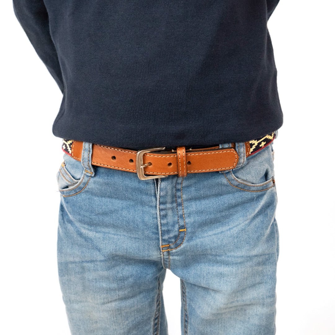 Kids Guarda Pampa Woven Polo Belt (Blue/Red)XSGaucholife