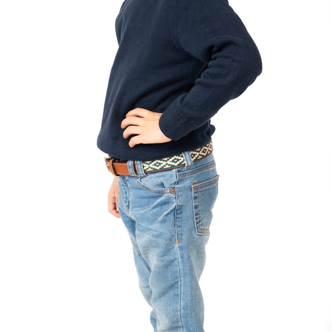 Kids Guarda Pampas Woven Polo Belt (Green)XSGaucholife