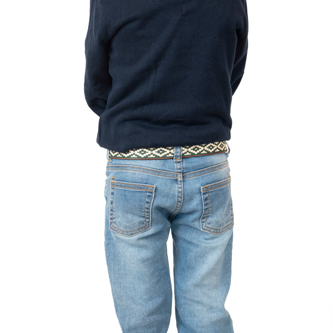Kids Guarda Pampas Woven Polo Belt (Green)XSGaucholife