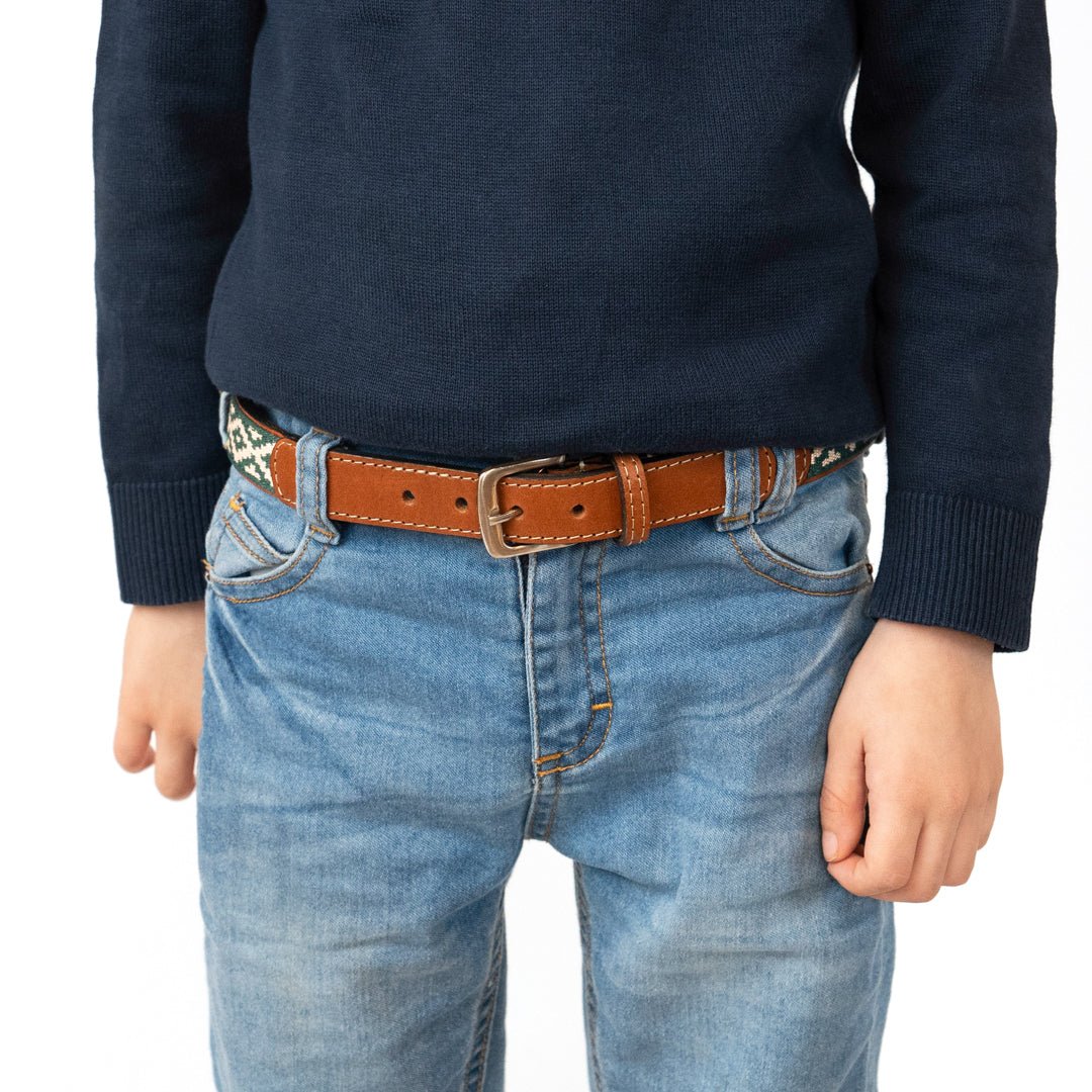 Kids Guarda Pampas Woven Polo Belt (Green)XSGaucholife