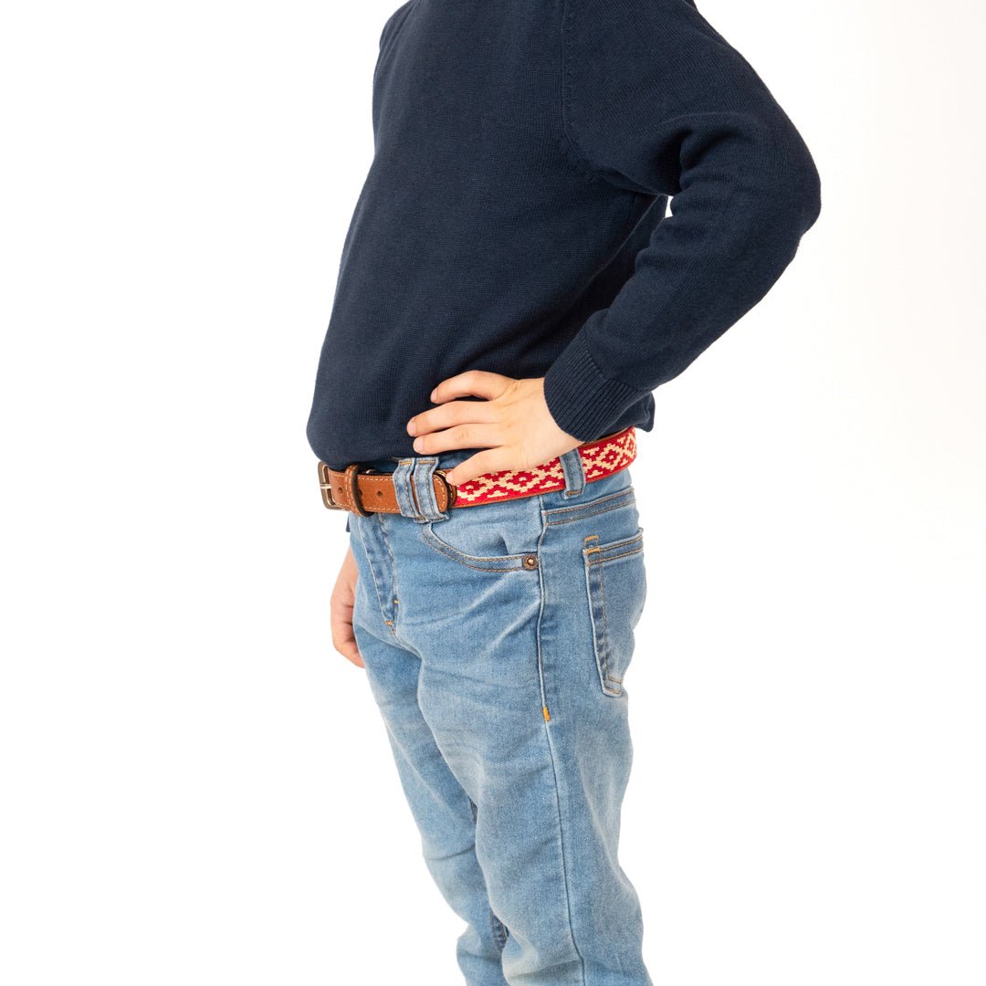 Kids Guarda Pampas Woven Polo Belt (Red)XSGaucholife