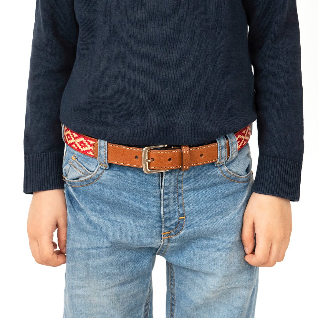 Kids Guarda Pampas Woven Polo Belt (Red)XSGaucholife