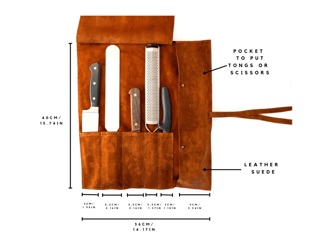Leather Suede Chef RollGaucholife