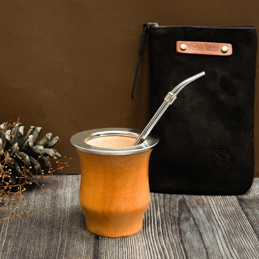 Wooden Mate Cup + Yerba Mate ContainerBrownGaucholife