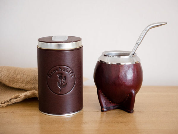 Mate Gourd + Yerba Container