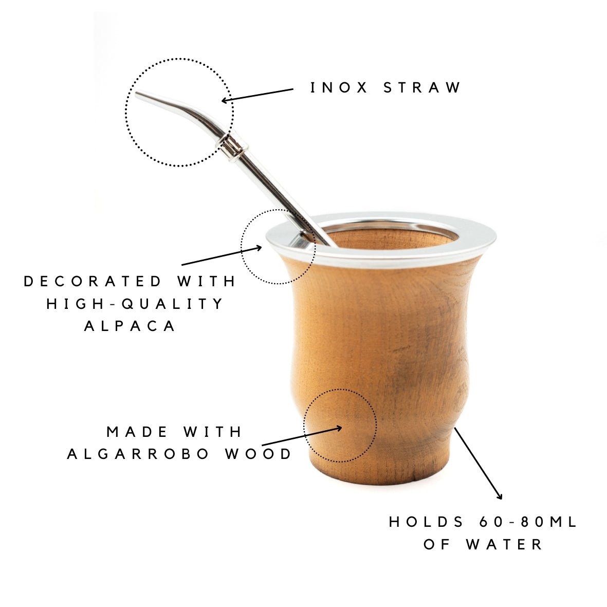 Wooden Mate Cup + Yerba Mate ContainerBrownGaucholife