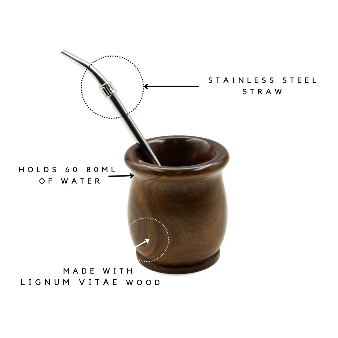 Wooden Mate Cup + Yerba Mate ContainerTanGaucholife