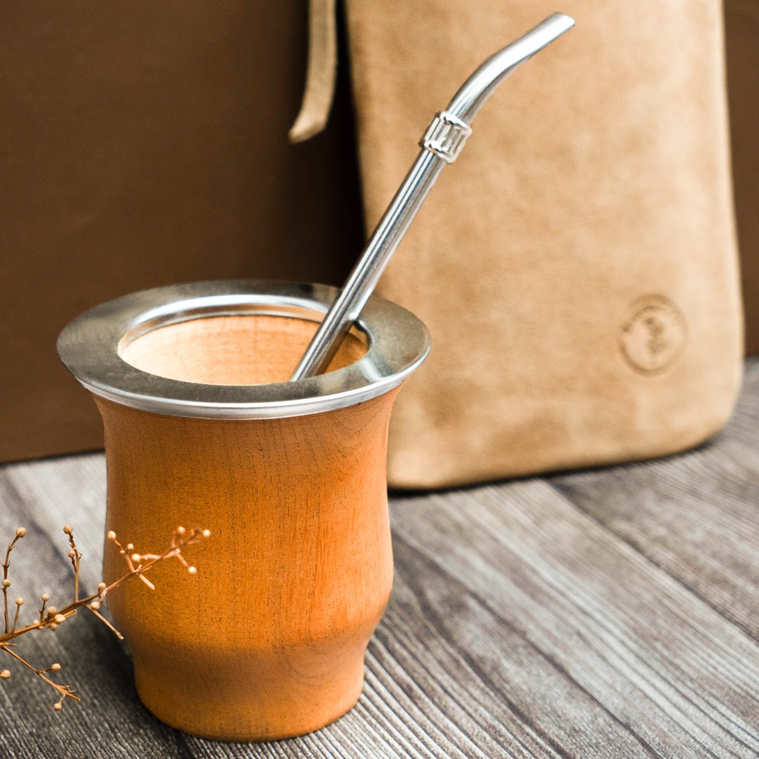 Wooden Mate Cup + Yerba Mate ContainerTanGaucholife